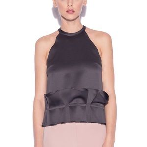 Grey Top with ruffle at the bottom part